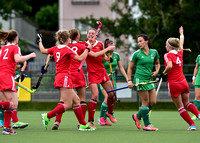 England celebrate a Sophie Jefferson goal