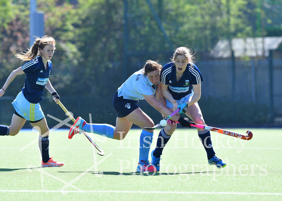 Christine Quinlan and Katie Mullan battle for the ball