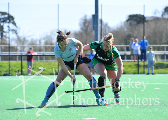 Sally Campbell makes a tackle