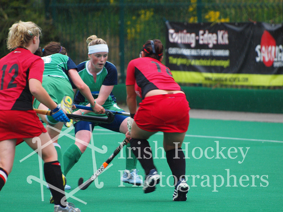 Ireland's Naomi Carroll eyes a shot