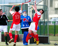 Stephen Cuddy attempts to avoid the ball