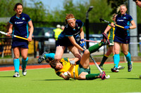 Jean McDonnell takes a tumble under pressure from Aoife McCarthy