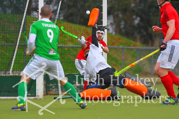 Ross Murray attempts a save
